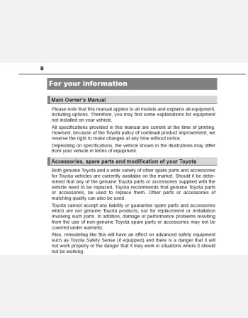 toyota c-hr 2023 owners manual rhd and lhd